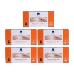 15x Abena Nitril-Handschoenen Classic Poedervrij Maat M Zwart 100st