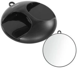 Sinelco Luna Ronde Spiegel Zwart 28cm